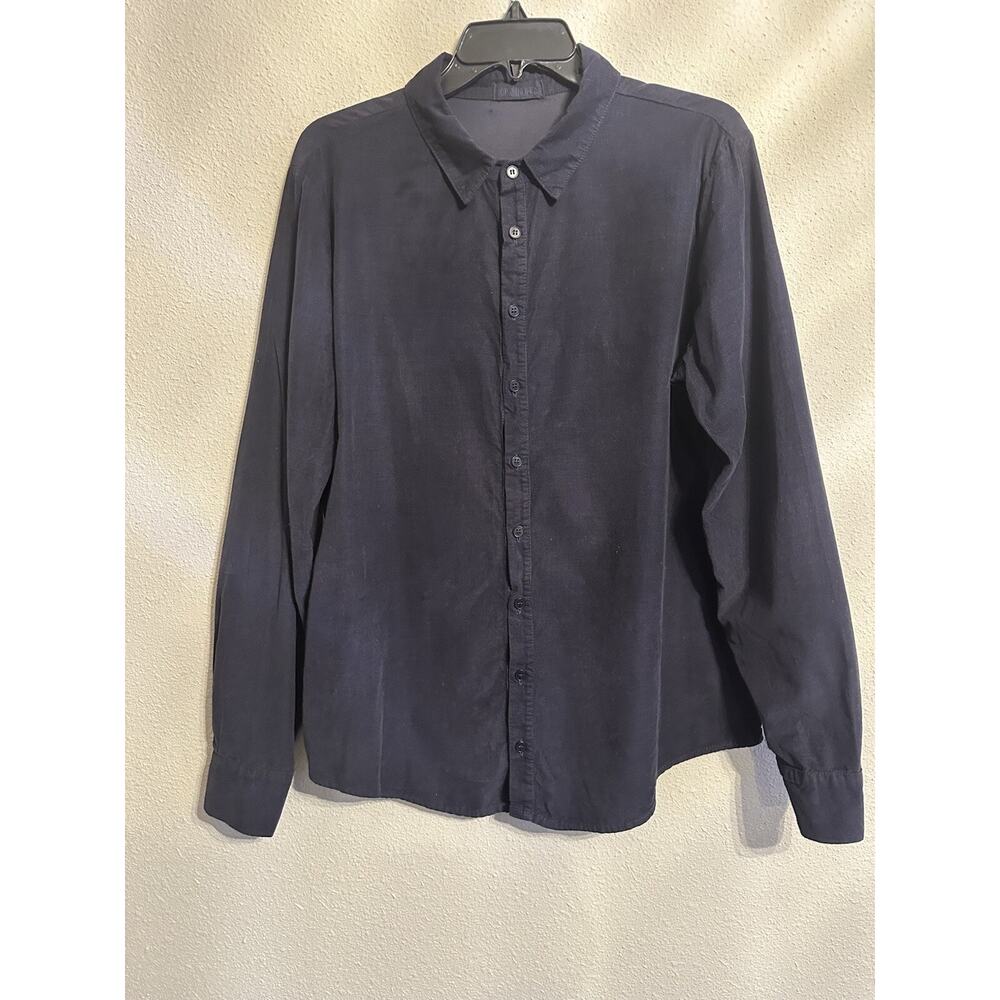 EUC Men’s CP Shades Joss Black Corduroy Button Up Shirt Long Sleeve Casual Large
